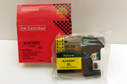 Alternative Tintenpatrone yellow ersetzt Brother LC225ye XL -bulk- 15 ml