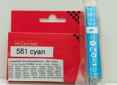 Tintenpatrone komplatibel zu Canon CLI581CY - cyan