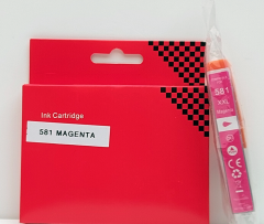 Tintenpatrone komplatibel zu Canon CLI581MA - magenta mit 11,7ml statt 8,3ml.