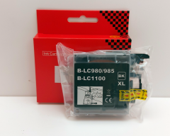Tintenpatrone kompatibel zu LC980BK/LC985BK/1100BK XL schwarz Dulin - 29 ml