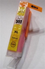 Tintenpatrone kompatibel zu Canon CLI-551Y - yellow mit Chip - 12 ml